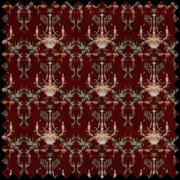 Material Textil Round Table in red - Img 2