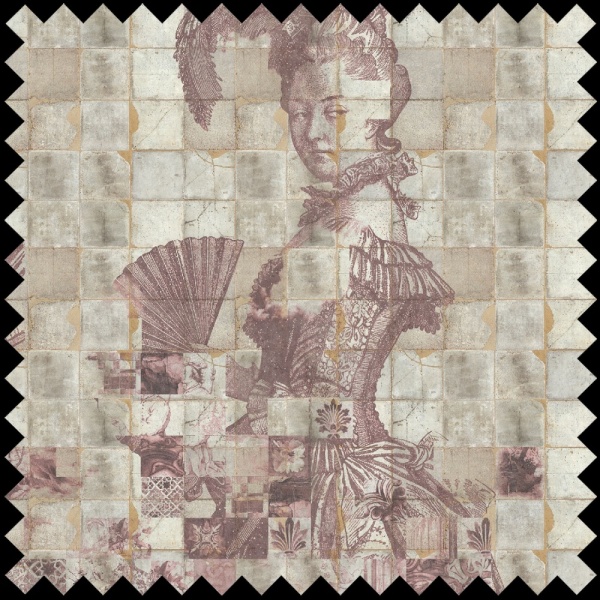 Material Textil Shattered Dames rose - Img 2