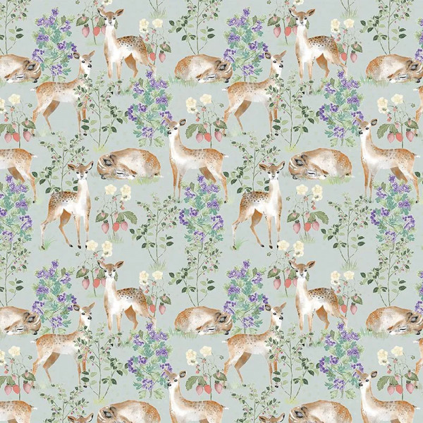 Papier peint Animaux Enfant Anca's Fawn In Green – VLAdiLA - Img 2