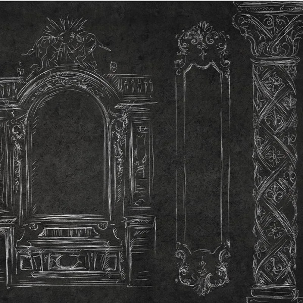 Papier peint Classique Noble Saint-Michel Dark – VLAdiLA - Img 2