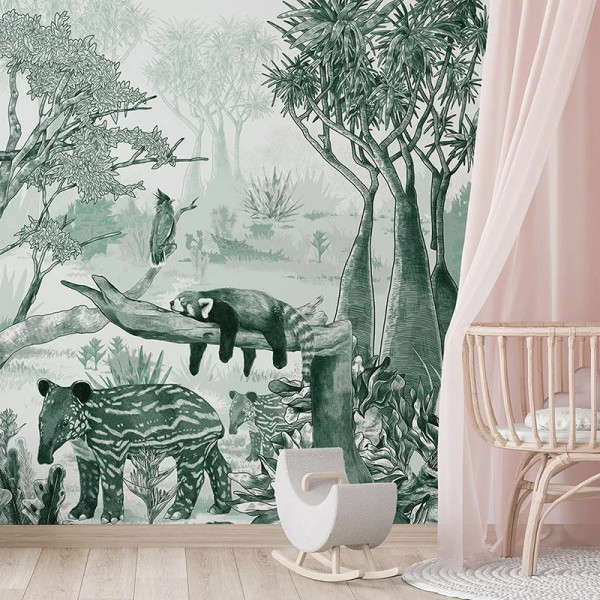 Papier peint Forêt Nature Sleepy Meadow in Green – VLAdiLA - Img 3