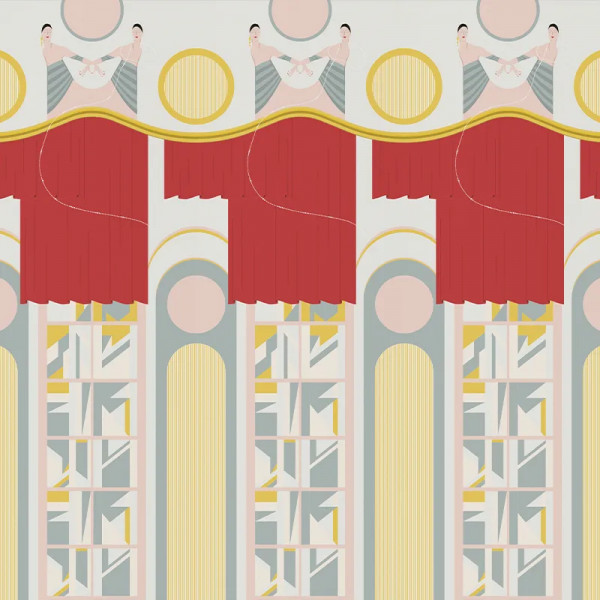 Papier peint Moderne Art Déco Academy Theatre Pink – VLAdiLA - Img 2
