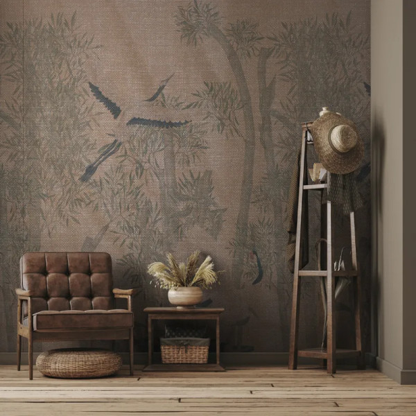 Papier peint Nature Oriental Makino Pavilion Green Grove – VLAdiLA - Img 3