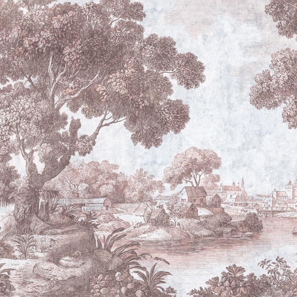 Papier peint Verdant Fortress rose - Img 3