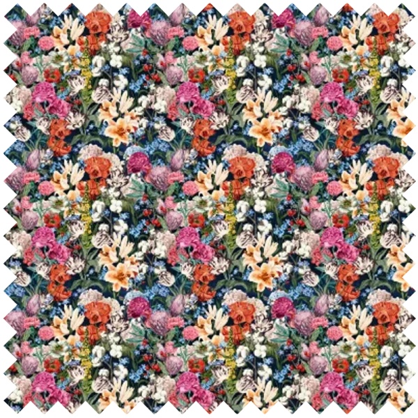 Primavera Flowers (Dark) Текстилен материал - Img 1