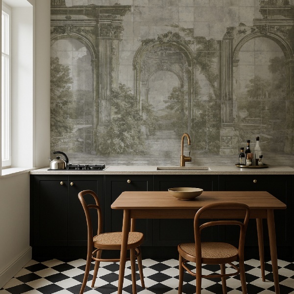 Tapet Echoed Arcades cream - Img 2