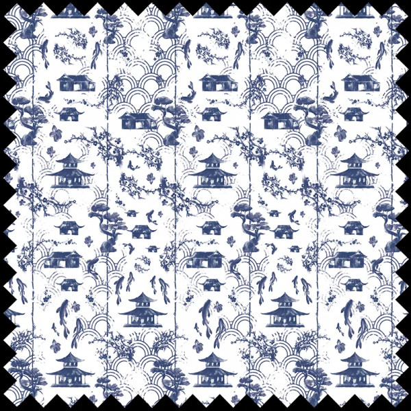 Blue Imari Текстилен материал