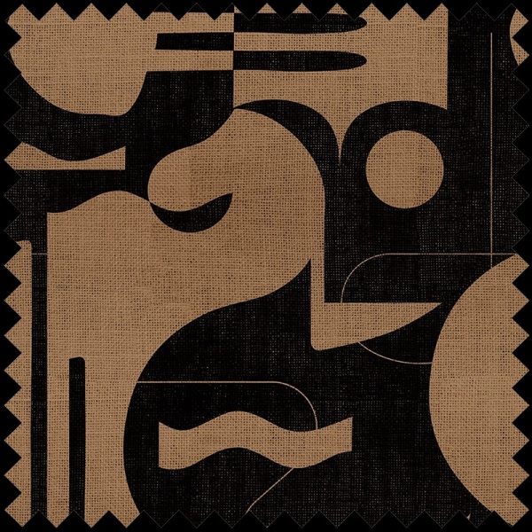 Contours in Bold (mocha) Fabric - Img 2