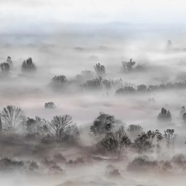 Foggy Landscape Pastels Тапет - Img 2