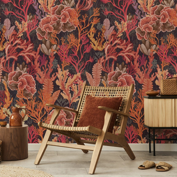 Papier peint Montagne Floral Corallium Cuvier red – VLAdiLA - Img 3