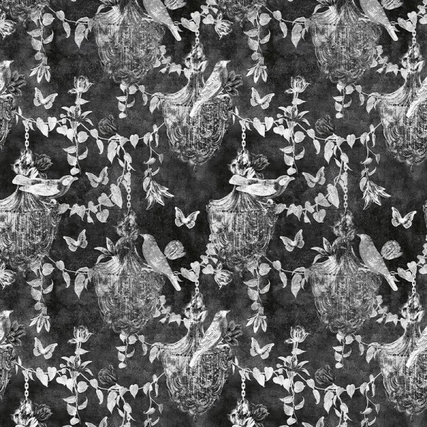 Papier peint Montagne Floral Majestic Memoir In Black – VLAdiLA - Img 2