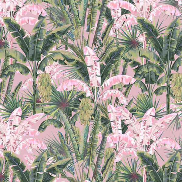 Papier peint Tropical Nature Blush Groove in pink jungle – VLAdiLA - Img 2