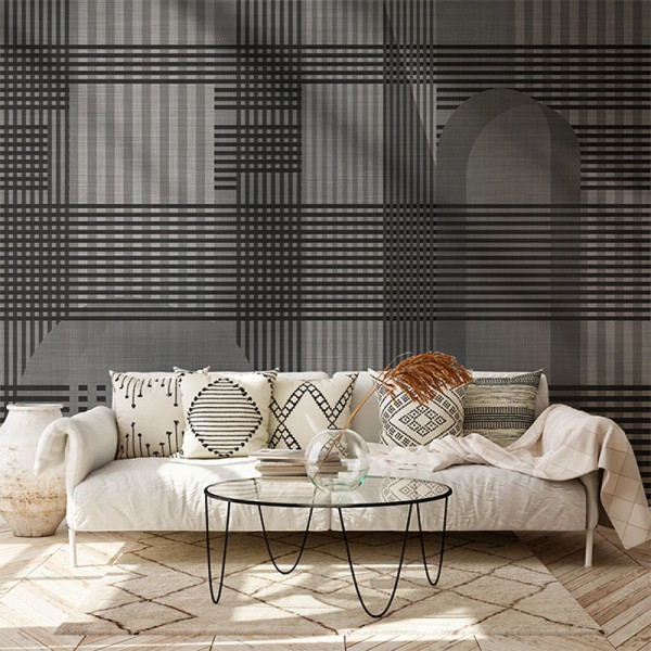 Taffy Grey Tartan Тапет