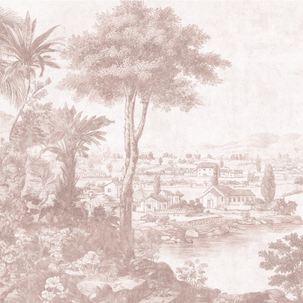 Tapet Imperial Palms rose - Img 3