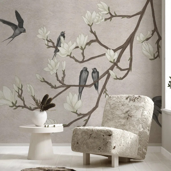 The Land of the Swallows grey Тапет