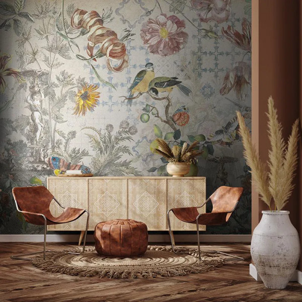 Обои Ceramic Flowers (Cream) - Img 3