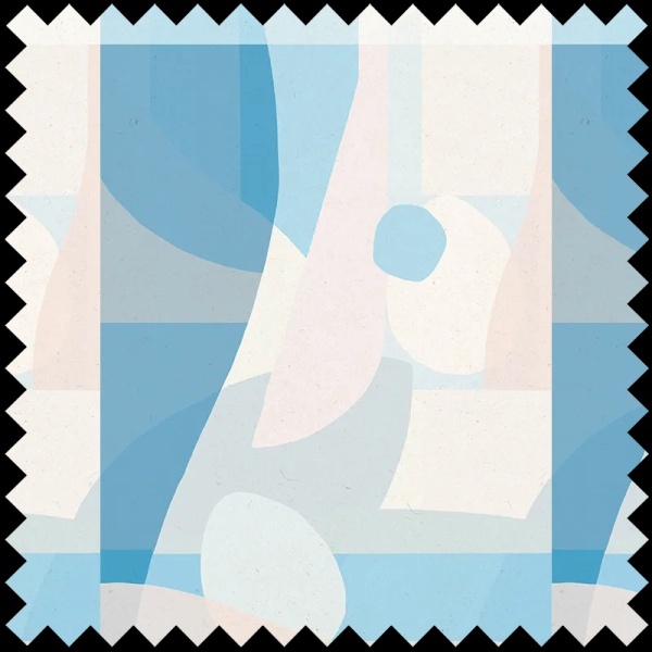Le bonheur (bleu) Fabric - Img 3