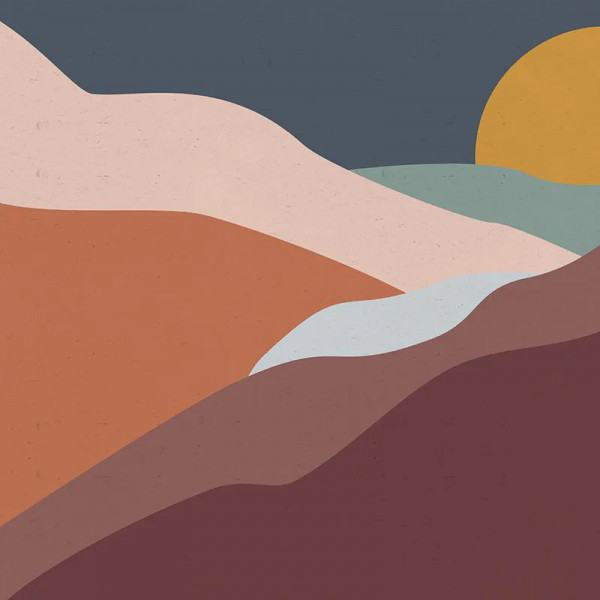 Papier peint Minimaliste Géométrique Postcard Desert Night Sky – VLAdiLA - Img 2