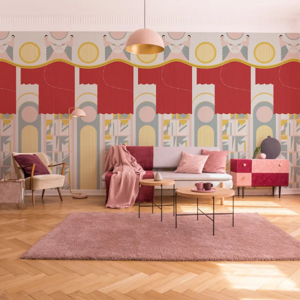 Papier peint Moderne Art Déco Academy Theatre Pink – VLAdiLA - Img 3