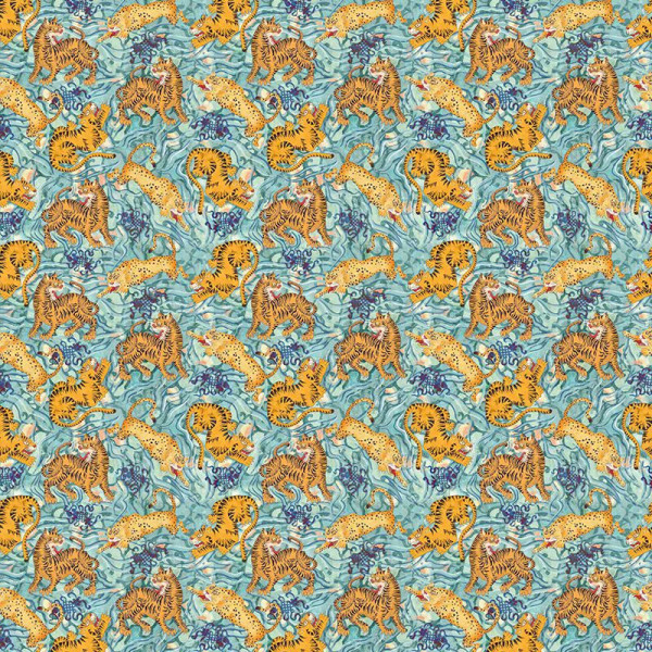 Papier peint Nature Oriental Waghoba Teal – VLAdiLA - Img 2