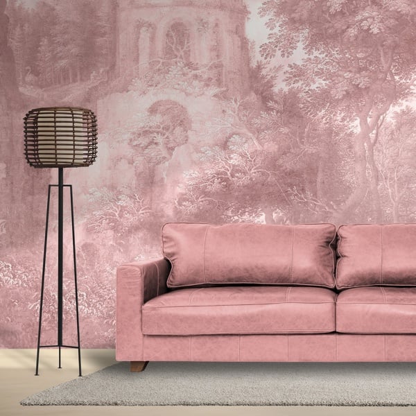 Papier peint panoramique Baroque Nature Eternal Ruins rose – VLAdiLA - Img 2