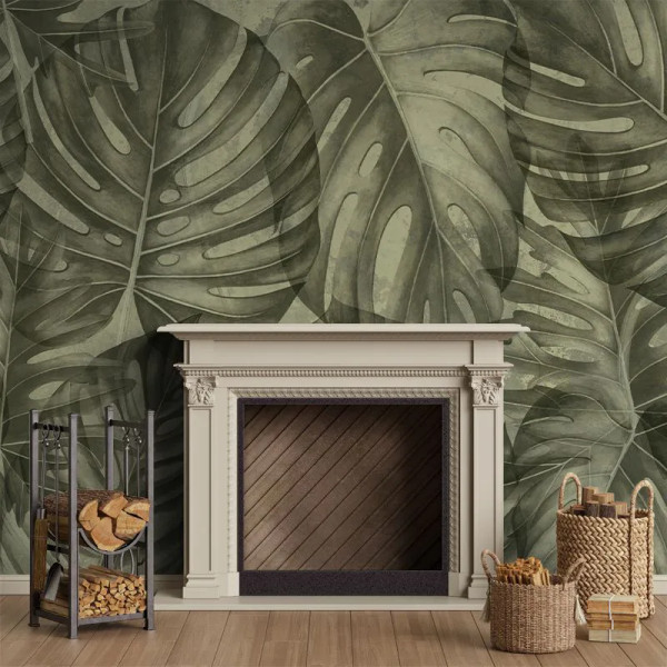 Papier peint Tropical Nature Sepia philodendron – VLAdiLA - Img 3