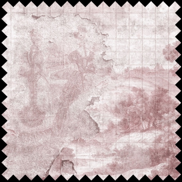 Tissu Tree of Eternity rose - Img 2