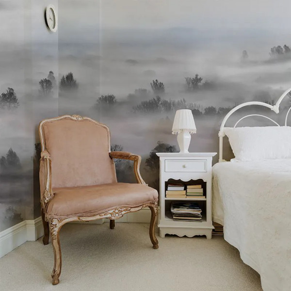 Foggy Landscape Pastels Тапет - Img 3