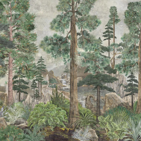 Papier peint Floral Noble Taiga (Vert) – VLAdiLA - Img 2
