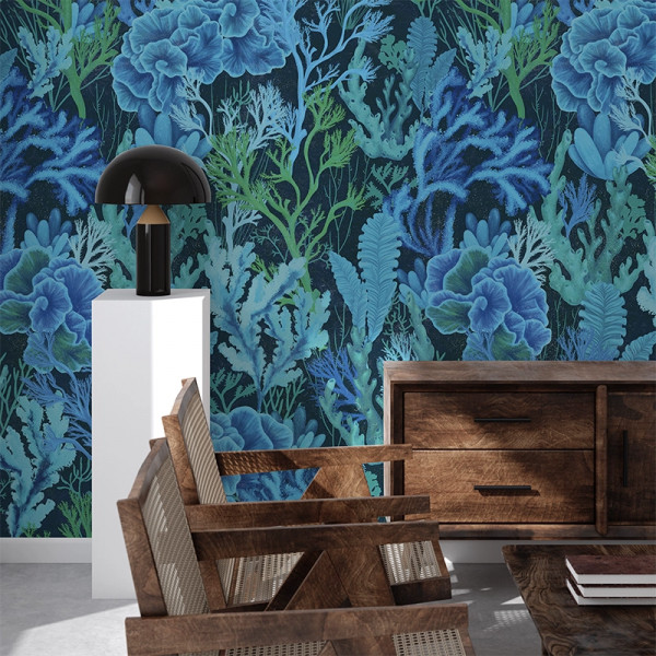 Papier peint Montagne Floral Corallium Cuvier blue – VLAdiLA - Img 3