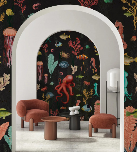 Papier peint Montagne Floral Marine Bliss – VLAdiLA - Img 3
