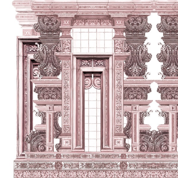 Tapet Ornamental Cathedral rose - Img 3