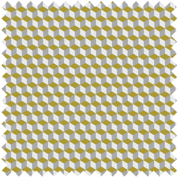 Yellow and White Cube Текстилен материал