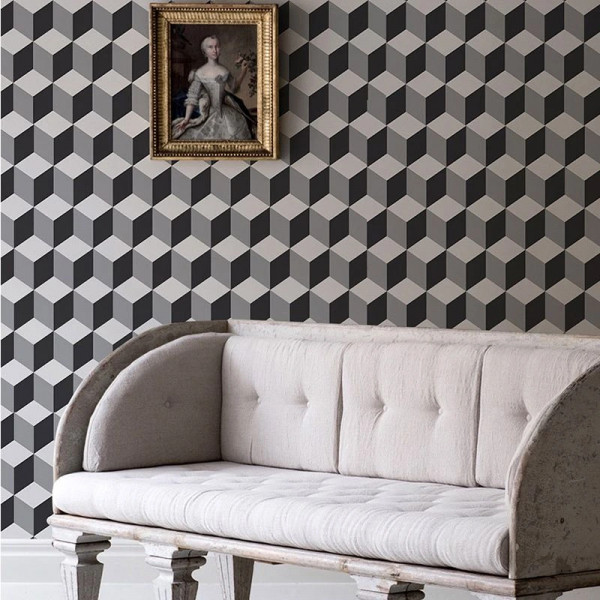Black and White Cube Тапет - Img 2