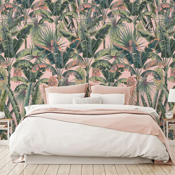 Blush Groove in Coral Тапет