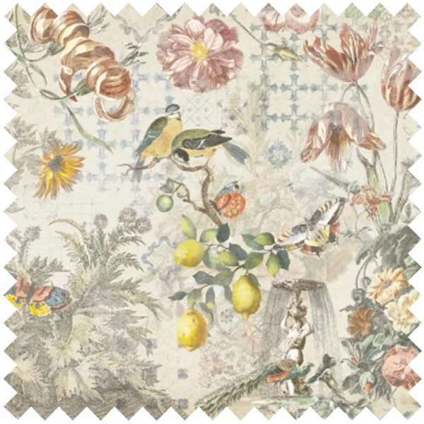 Ceramic Flowers (Cream) Текстилен материал