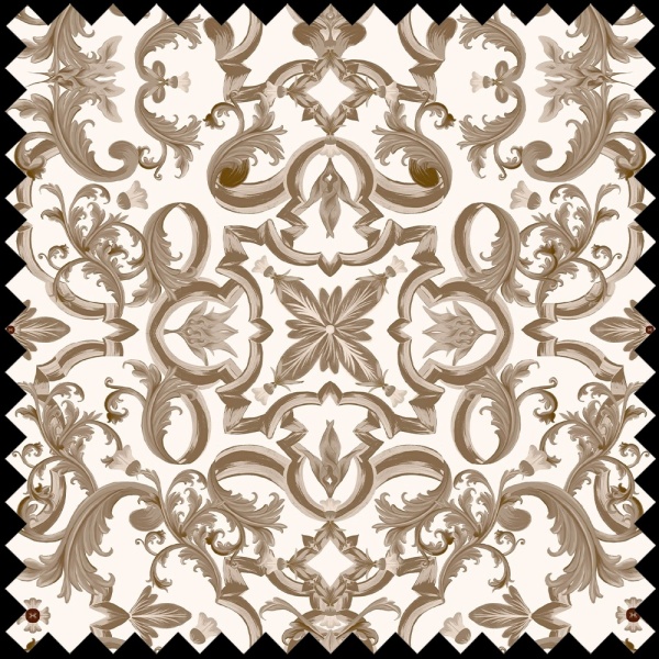 Material Textil Ornate Azul Cream - Img 2