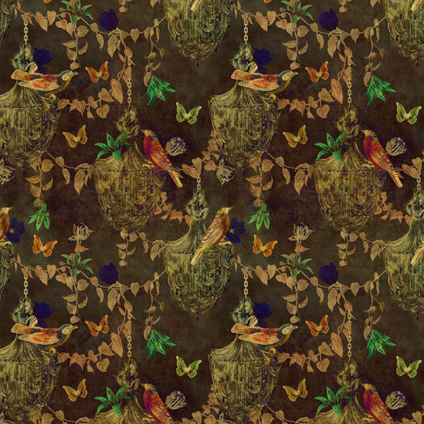 Papier peint Montagne Floral Majestic Memoir Black silk – VLAdiLA - Img 2