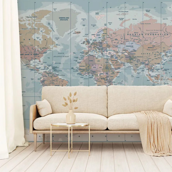 Papier peint Nature Luxe Political map – VLAdiLA - Img 3