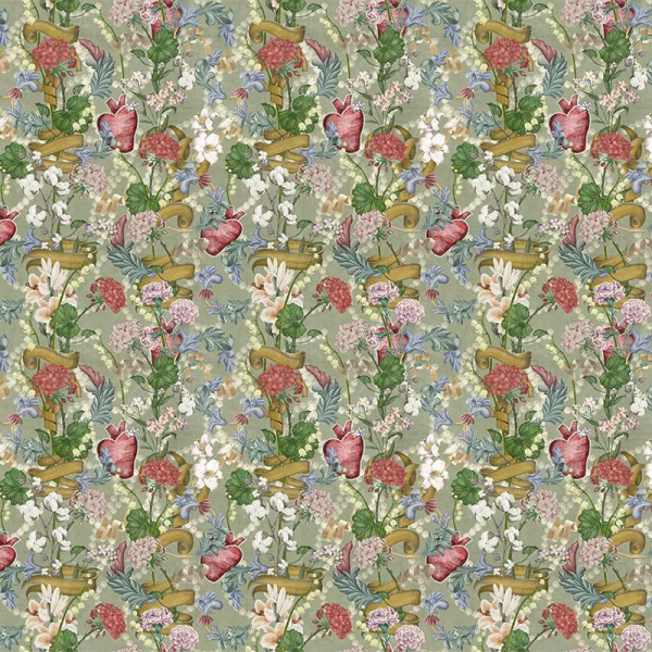 Papier peint Nature Luxe Queen's Heart (Pistachio) – VLAdiLA - Img 2