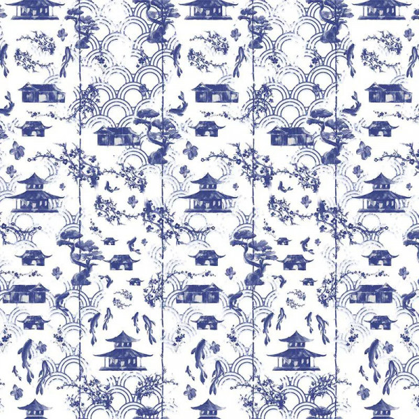 Papier peint Nature Oriental Blue Imari – VLAdiLA - Img 2