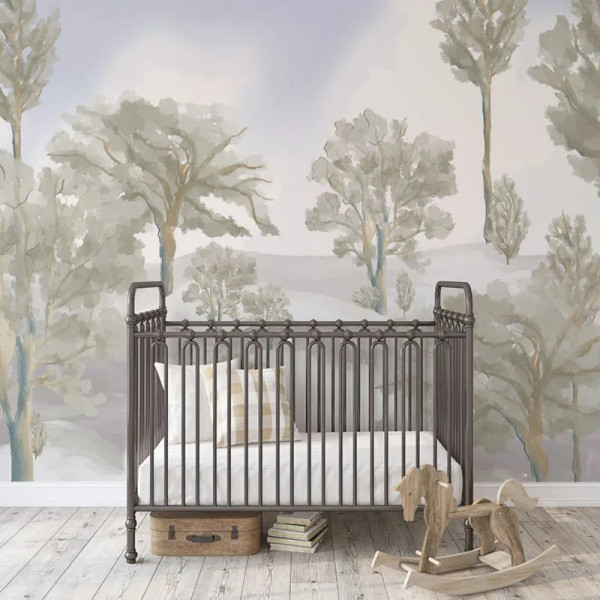 Papier peint Tropical Minimaliste Foggy forest (light) – VLAdiLA - Img 3