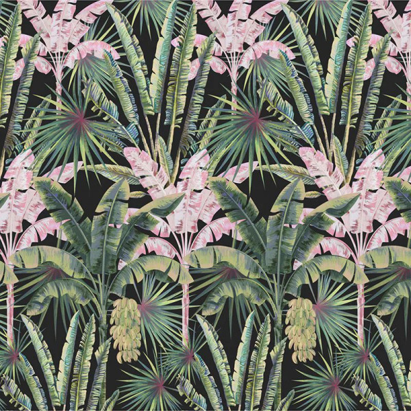Papier peint Tropical Nature Blush Groove in black – VLAdiLA - Img 2