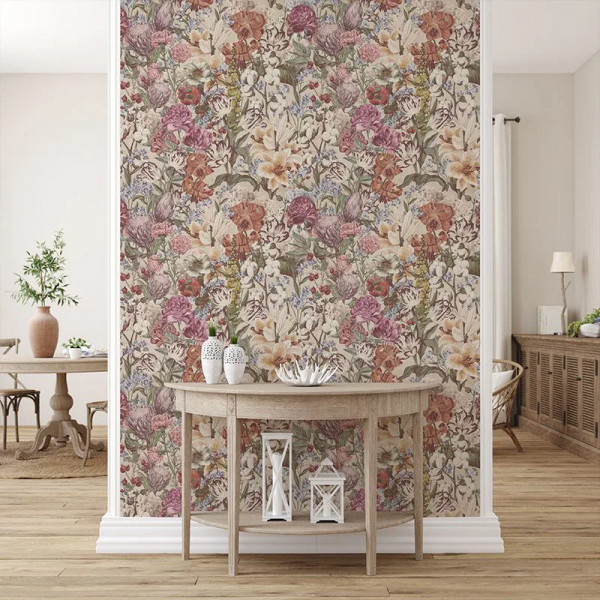 Primavera Pastel Flowers (Cream) Тапет - Img 3