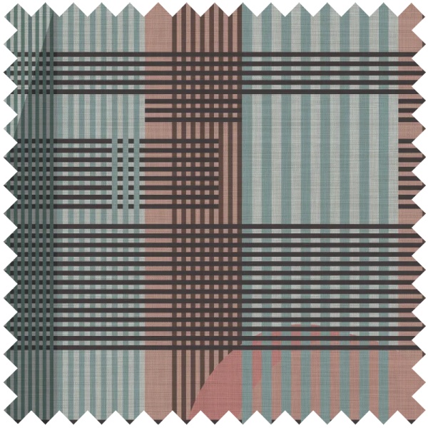 Taffy Pink Tartan Текстилен материал