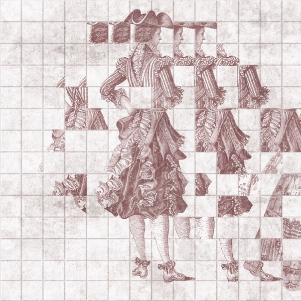 Tapet Decadent Fragments rose - Img 3