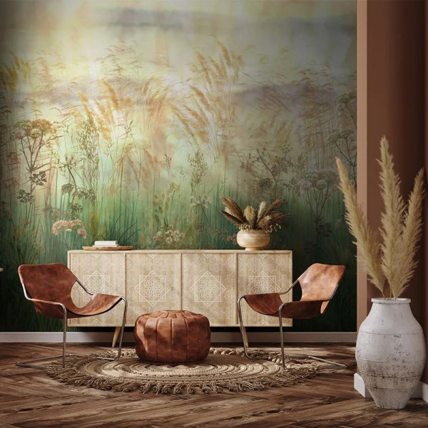 Bright Greenery Sunset Тапет