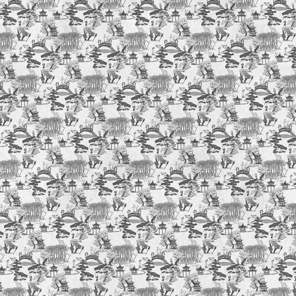 Chinese toile (black) Тапет - Img 2