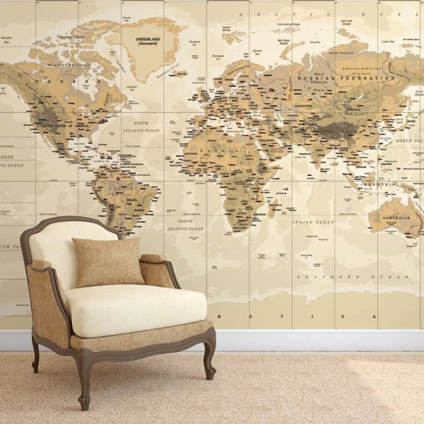 Classic Vintage Map Тапет
