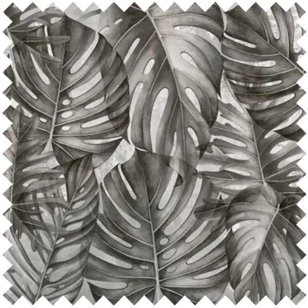 Grey Philodendron Текстилен материал